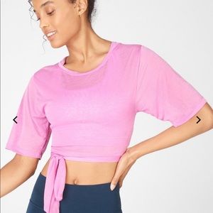 NWOT fabletics Ryan short sleeve tie up tee